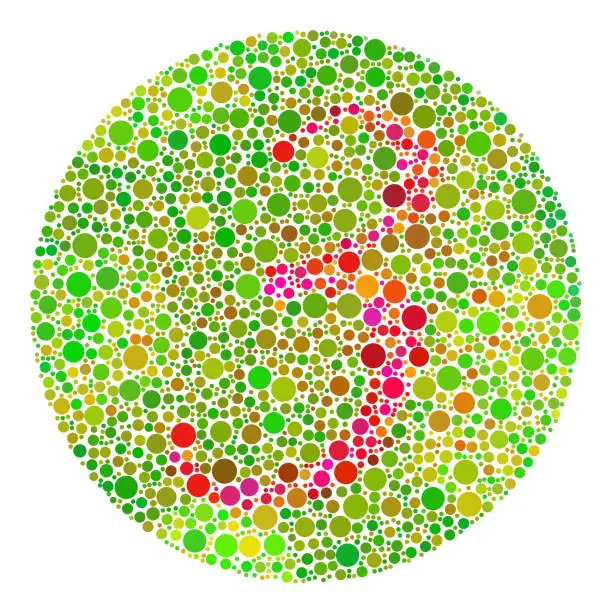 Vector illustration of Color blindness test