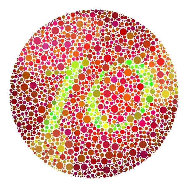 Vector illustration of Color blindness test