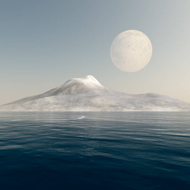 istock Full Moon over Mountain Sea 909363908