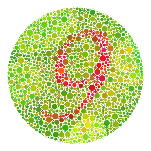 Vector illustration of Color blindness test