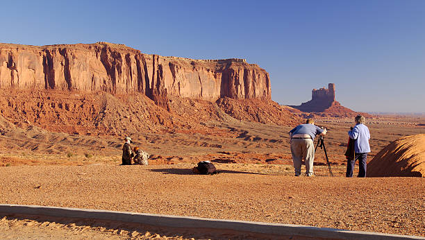 Photographing Monument Valley 2 stock photo