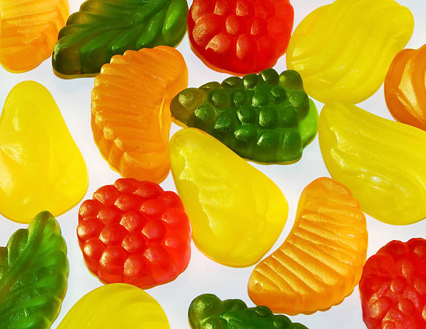 candy jelly with various shape and taste stock photo