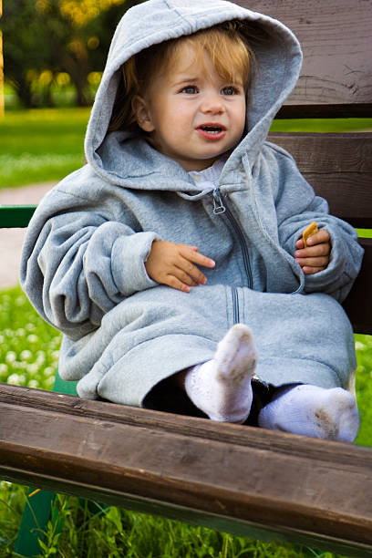 istock Little girl dressed in daddy's jacket 90938318