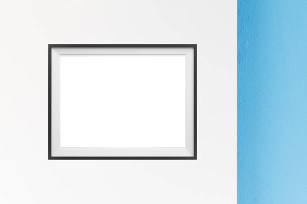 Image of simple poster frame mockup scene. stock photo