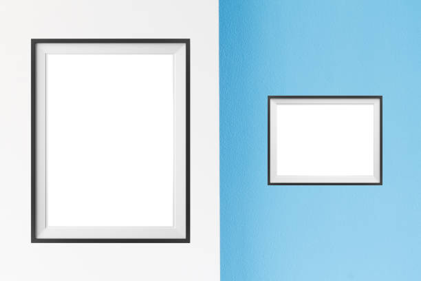 Image of simple poster frame mockup scene. stock photo