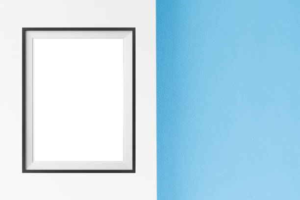 istock Image of simple poster frame mockup scene. 909392468