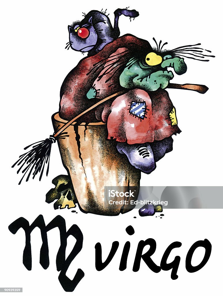 Virgo ilustração - Ilustração de Aquário - Signo de Ar do Zodíaco royalty-free