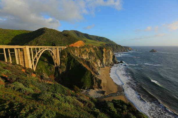 istock Bixby Bridge and california coast at dusk 909395518