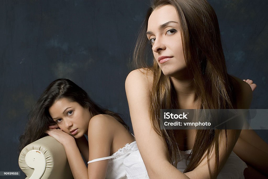 victorian cena com brunettes - Royalty-free 20-24 Anos Foto de stock