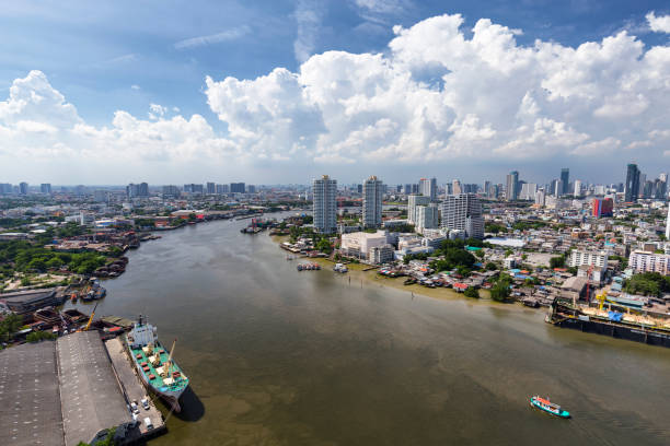istock Chao Praya river and Bangkok North 909395900