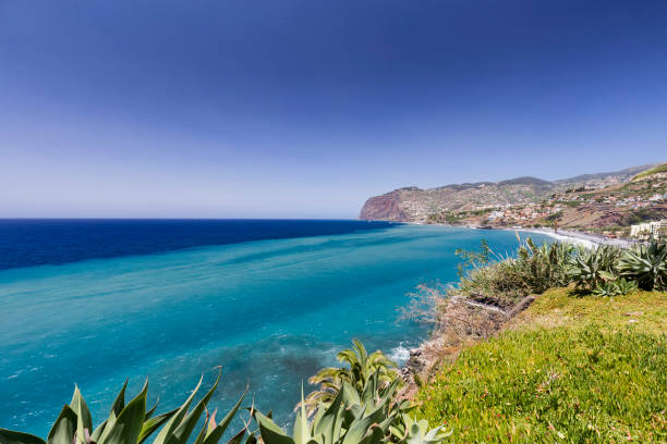 Different hues of blue in Funchal.