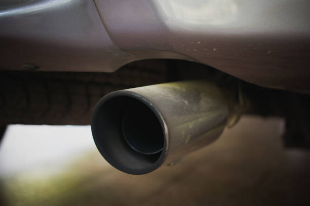 istock Closeup of  Exhaust car pipe 909416760