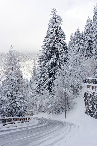istock Mountain Street with Snow and Ice 90942482
