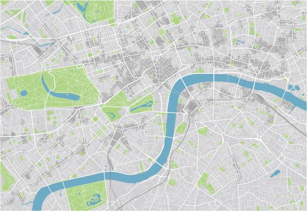 よく組織化の分離層のロンドンのベクター都市のマップ。 - greater london点のイラスト素材／クリップアート素材／マンガ素材／アイコン素材