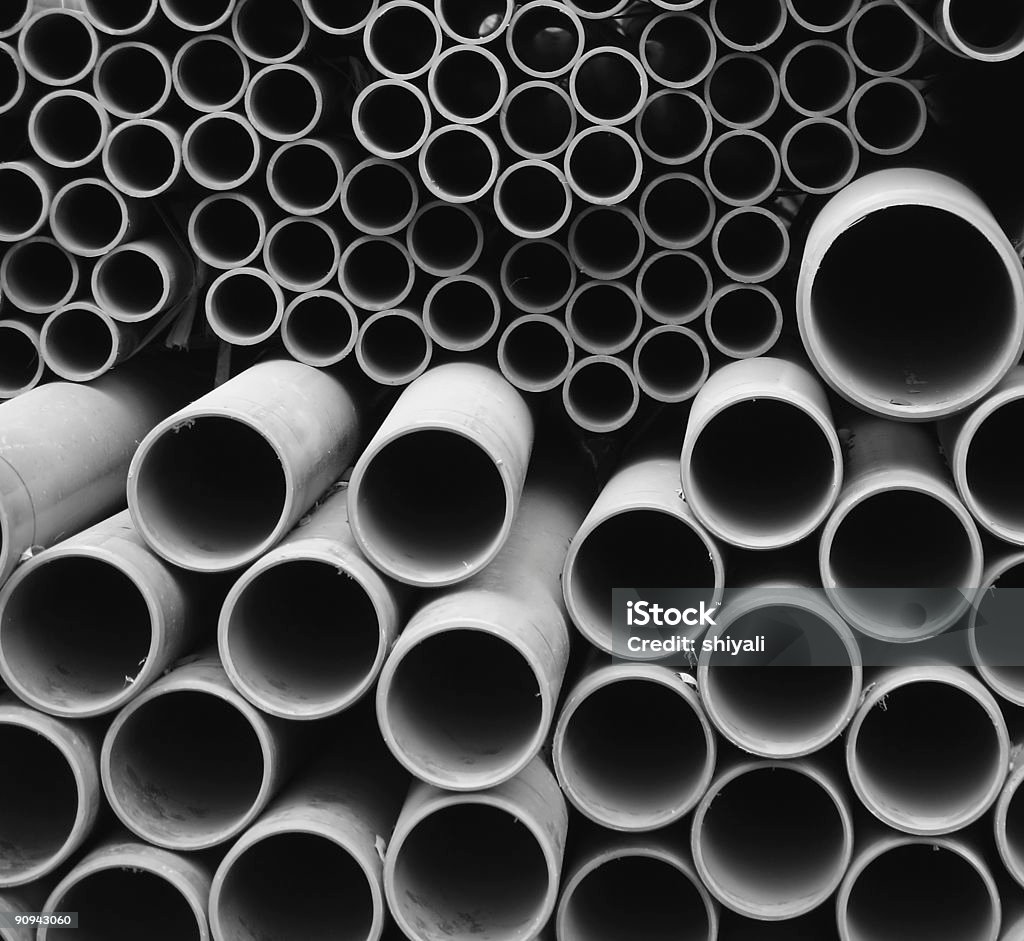 Large Plastic Pipes  Backgrounds Stock Photo