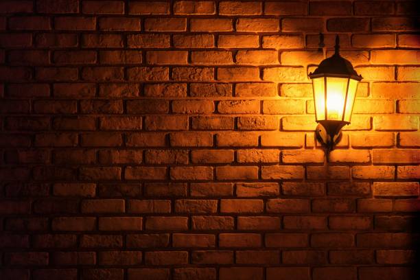 istock Light shine block brick wall Beautifully arranged texture background 909430988