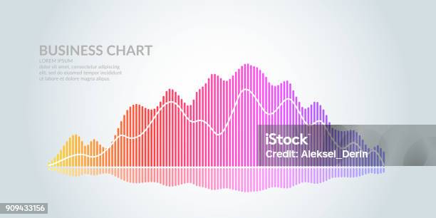 Business Graph On A White Background Chart Analysts Of Growth And Falling Profits Stock Illustration - Download Image Now