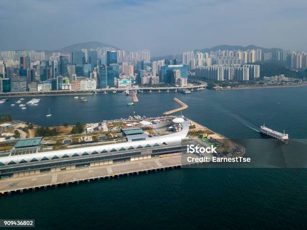 Kai Tak Cruise Terminal Of Hong Kong From Drone View Stock Photo - Download Image Now
