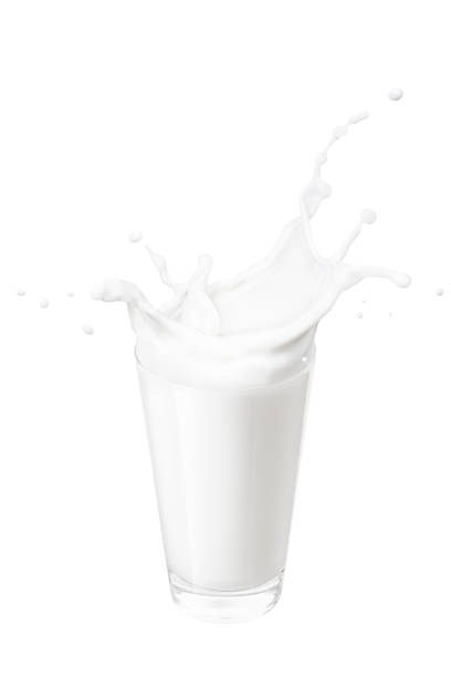 istock glass of milk with splashes 909437242