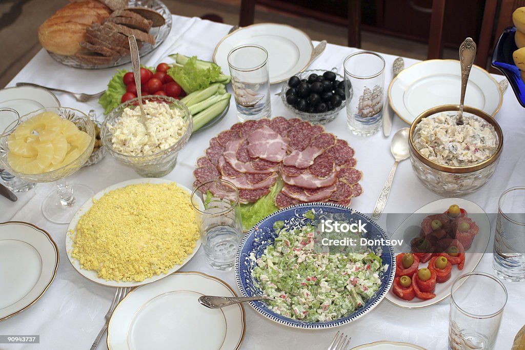 Mesa de jantar - Foto de stock de Almoço royalty-free