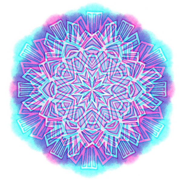 istock Watercolor color mandala 909440286