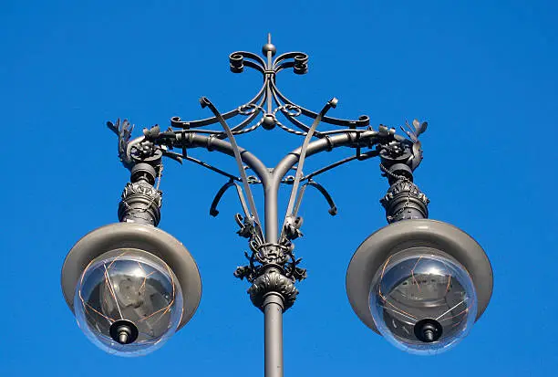 Ornate streetlight near the Brandenburg Gate, Berlin.