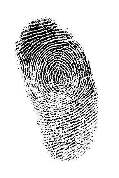 istock Finger print on white background, good detail 90945136