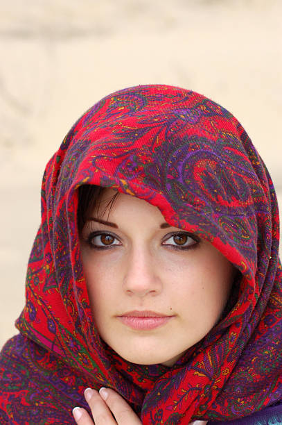 istock Beautiful woman with headcovering 90945242