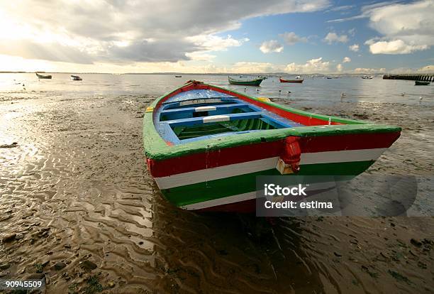 Barca Da Pesca - Fotografie stock e altre immagini di Acqua - Acqua, Alcochete, Ambientazione esterna