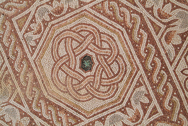 ancient mosaic stock photo