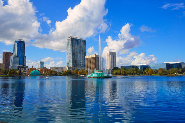 istock Orlando skyline fom lake Eola Florida US 909457922