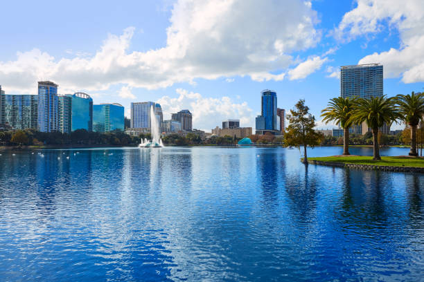 istock Orlando skyline fom lake Eola Florida US 909458142