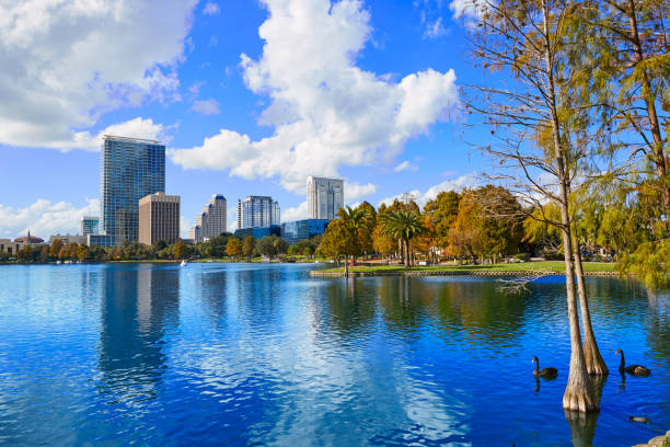 istock Orlando skyline fom lake Eola Florida US 909458230