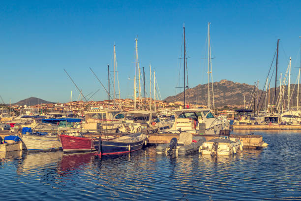 istock White yachts in the port. 909462818