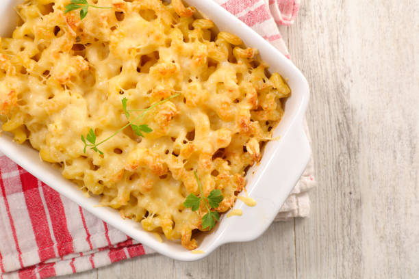 istock baked pasta with cream and cheese 909462828
