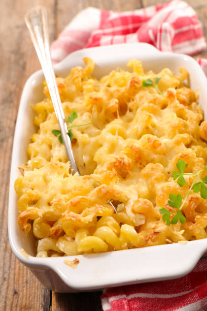 istock baked pasta with cream and cheese 909462836