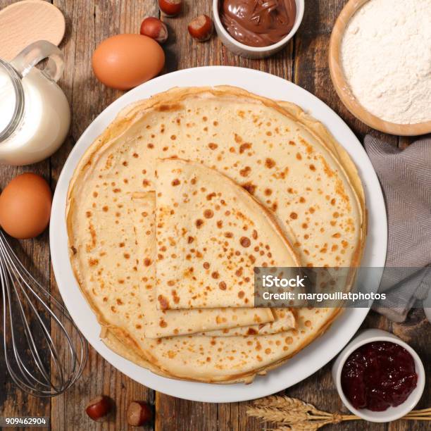 Crepe With Ingredient Stock Photo - Download Image Now - Crêpe - Pancake, France, Pancake