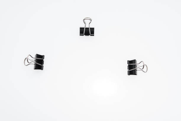 istock Binder clips for paper on a white background 909466248