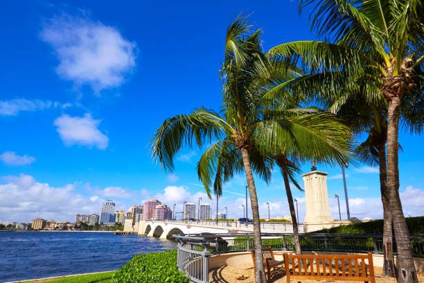 istock Palm Beach skyline  royal Park bridge Florida 909467950