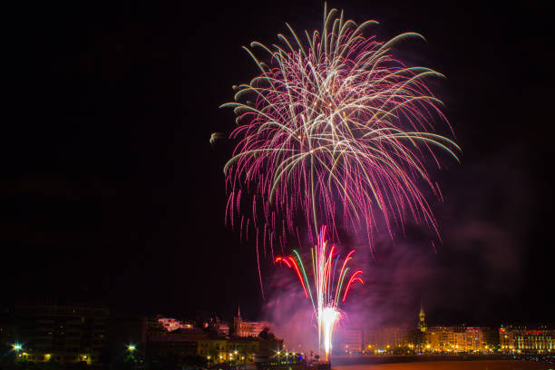 istock Fireworks in San Sebastian 909468786
