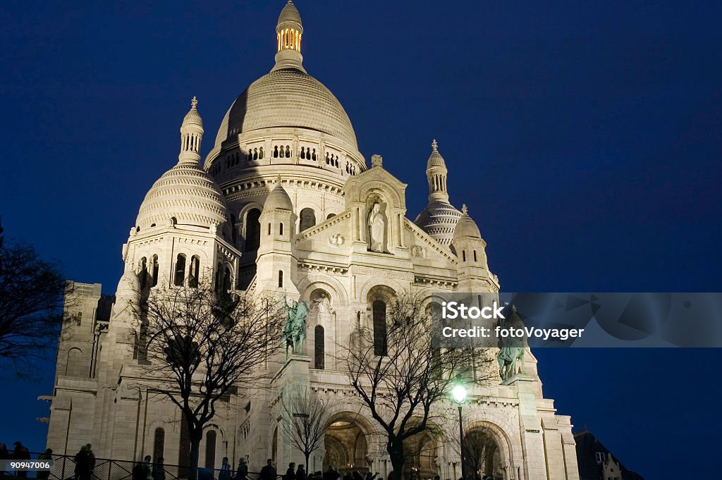 Basílica do Sacre Coeur, Paris - Royalty-free Anoitecer Foto de stock