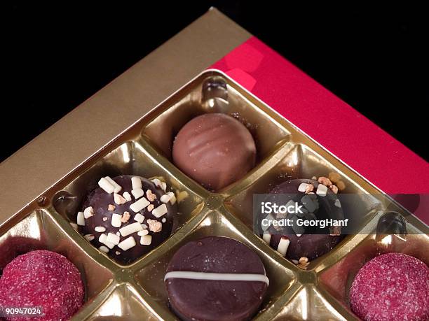 Chocolate Box Stock Photo - Download Image Now - Box - Container, Chocolate Truffle, Candy