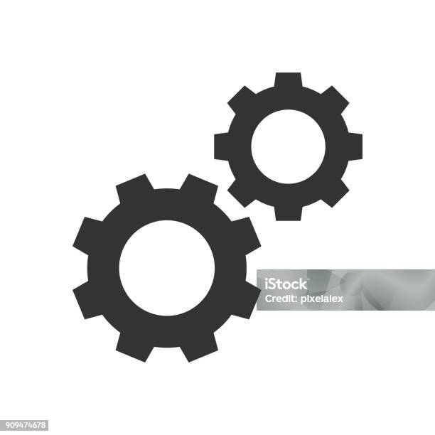 Cogwheels Black Icon Stock Illustration - Download Image Now - Gear - Mechanism, Equipment, Vector