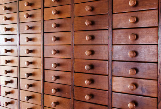 istock wood drawer shelf for background 909474798