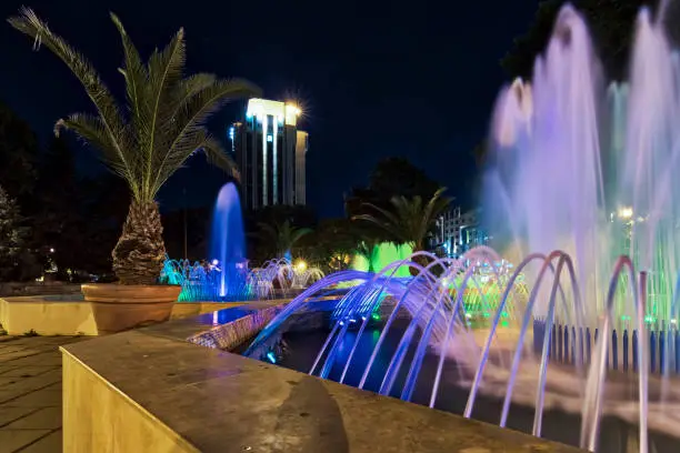 Photo of Fountain and night light