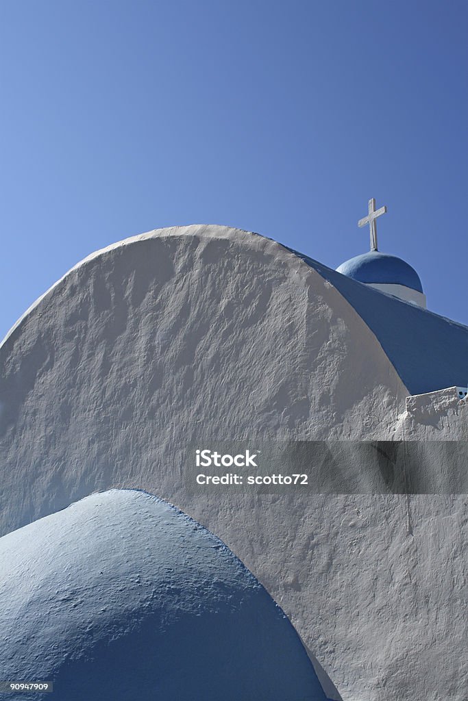 Greek Church on Kalymnos  Extreme Close-Up Stock Photo