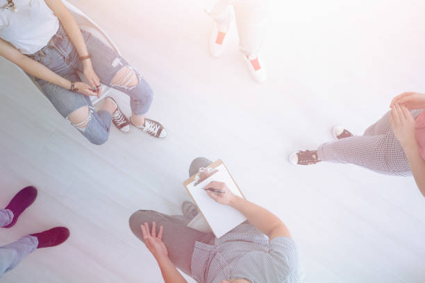istock Teenagers talking with guidance counselor 909481020