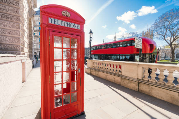 istock Red Telephone Booth in London 909481480