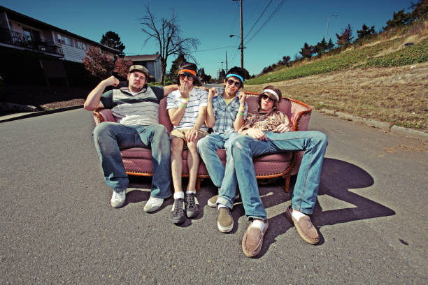 Three Guys Posing For Camera