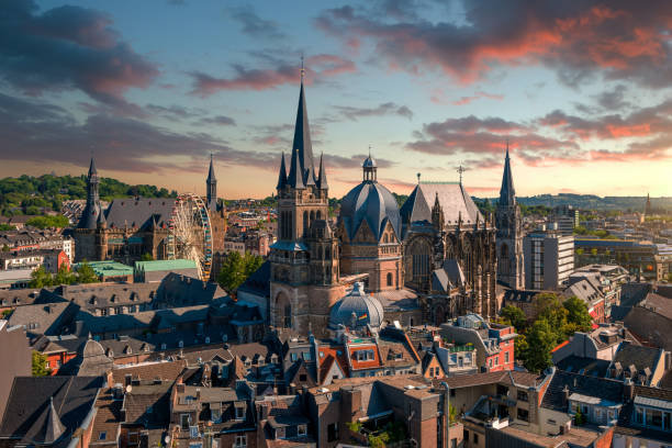 Aachen Cathedral, Germany Aachen Dom Cathedral, West Germany aachen photos stock pictures, royalty-free photos & images